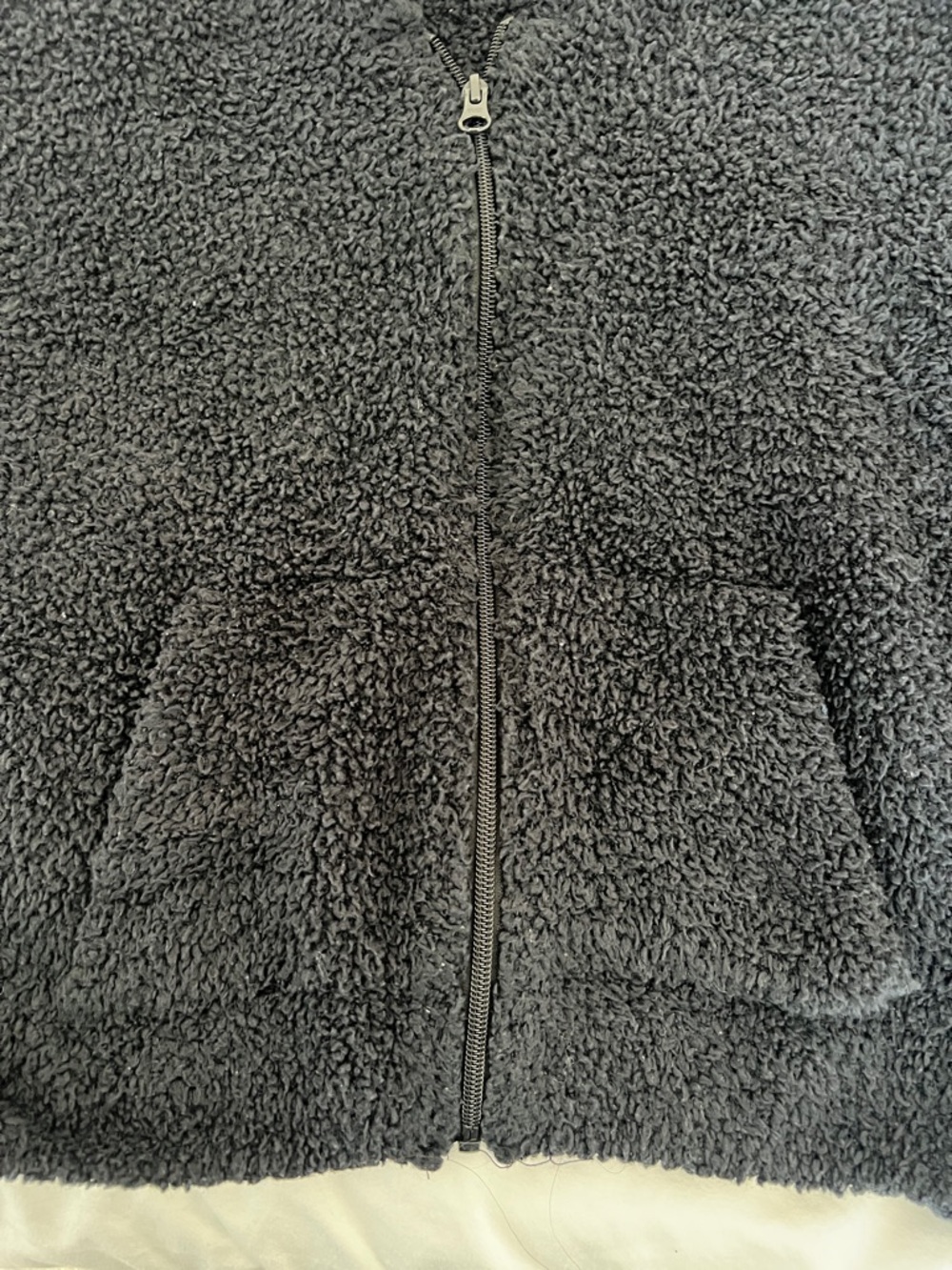 SKIMS Black Sherpa Zip Hoodie - Picture 6 of 6
